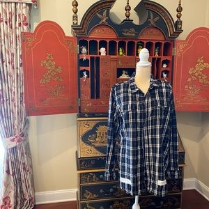 Off-White black and white checkered flannel shirt